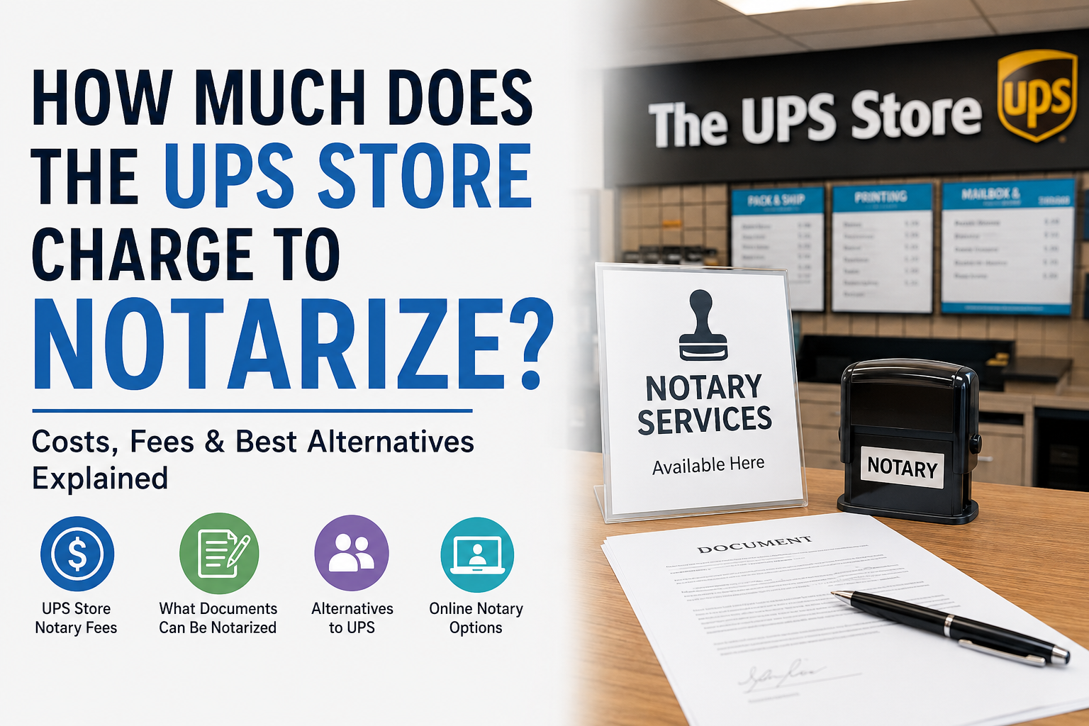 How Much Does The UPS Store Charge for Notary Services? (+ Alternatives)